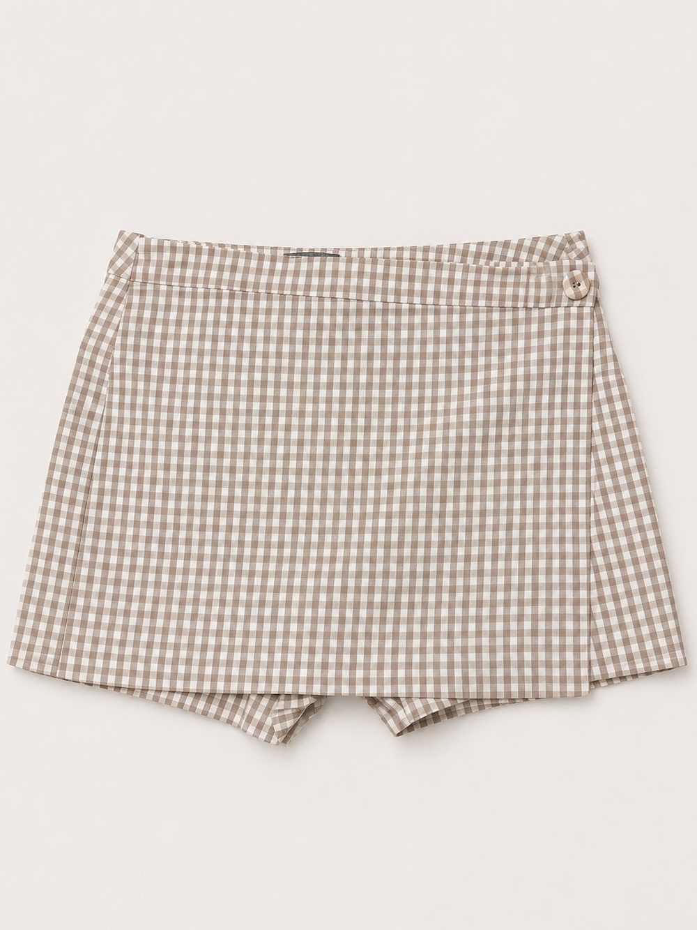 I Love Tyler Madison Beige Gingham Wrap Skort - Size Large - VERY stretchy
